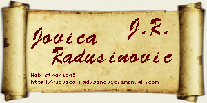 Jovica Radusinović vizit kartica